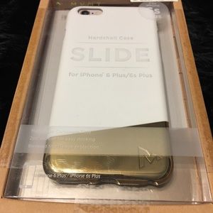 MVMT Hardshell Slide Case White & Gold 6S Plus